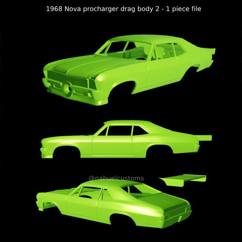 1968 Nova procharger drag body 2 - 1 piece file