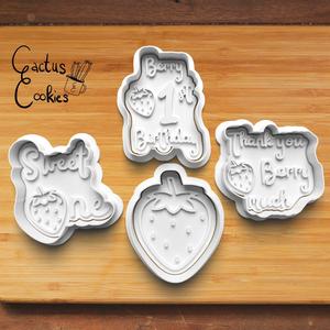 berry first birthday Cookie Cutter set 0625