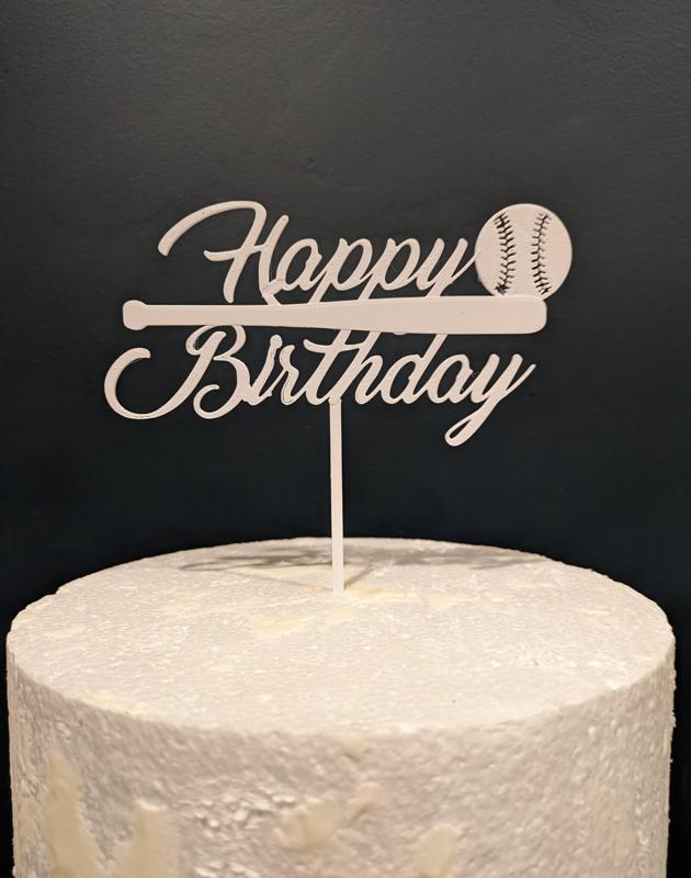 Baseball Happy Birthday cake topper