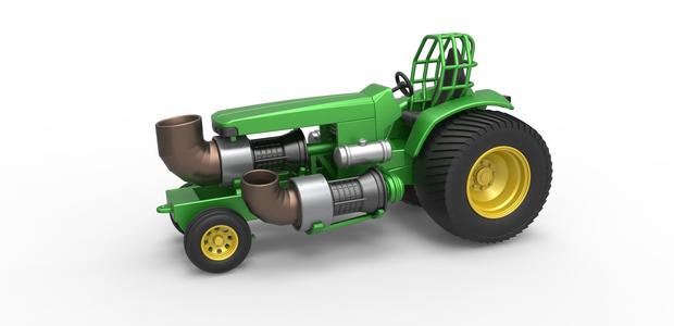 Diecast Pulling Tractor with 3 jet engines Scale 1:25
