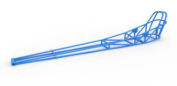 Diecast Frame of Front engine dragster Scale 1:25