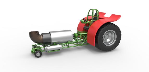 Diecast Pulling tractor with single jet engine Scale 1:25