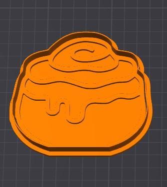 Cinnamon Bun Cookie Cutter and Stamp