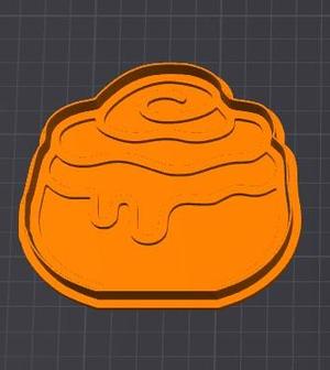 Cinnamon Bun Cookie Cutter and Stamp