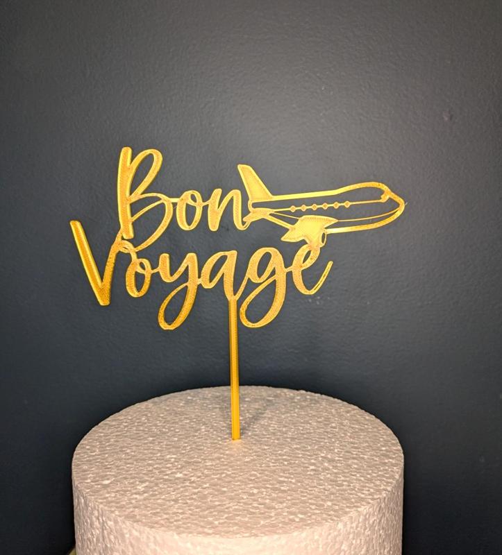 Bon Voyage Cake Topper