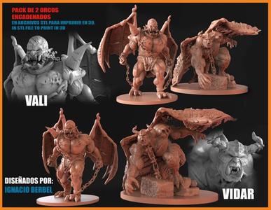 PACK OF 2 STL ORCS