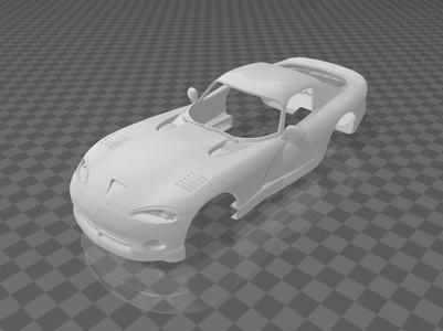 Dodge Viper GTS 2001 Shell Body – Divided Parts for Easy Printing