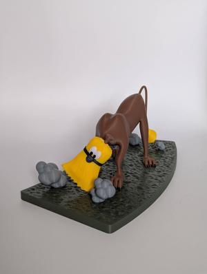 Broom Dog Alice in Wonderland figurine