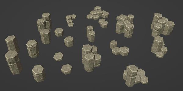 Basalt Rocks for Basing (print-in-bulk)