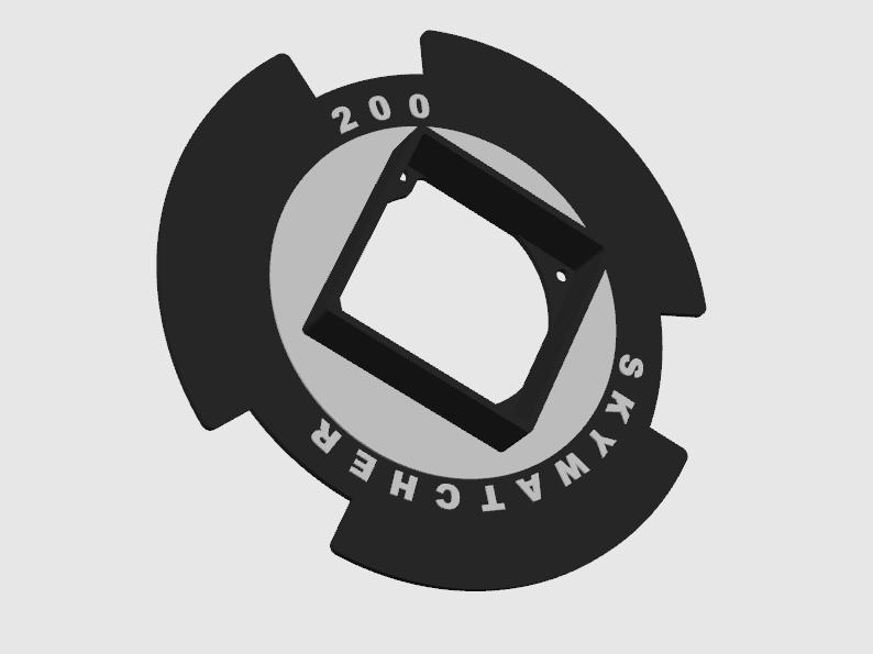 Fan mount for 200 mm telescope