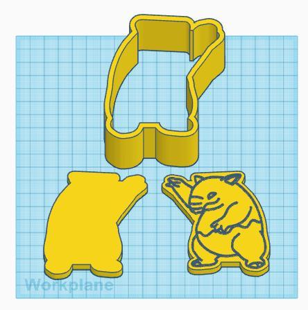 Pokemon: Drowzee 3 Piece Bath Bomb Mold