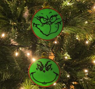 Grinch-themed Christmas Bauble