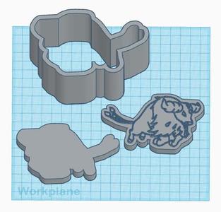 Pokemon: Paldean Aqua Tauros 3 Piece Bath Bomb Mold