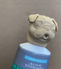 CUTE PUG TOOTHPASTE CAP