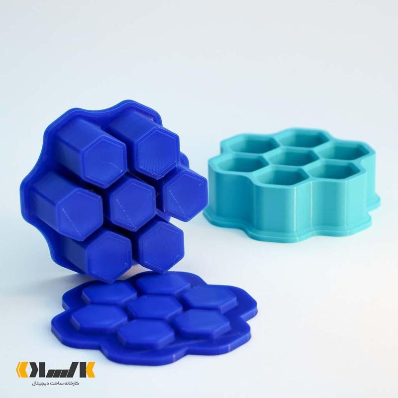 7 in 1 flat-hexagonal bathbomb mold