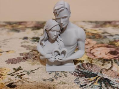 Contemporary Style Heart Union Sculpture