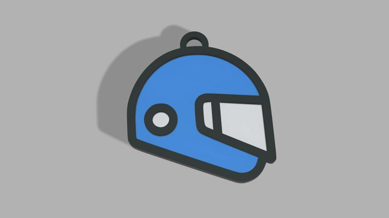 Motorcycle Helmet Keyring - Motorcycle