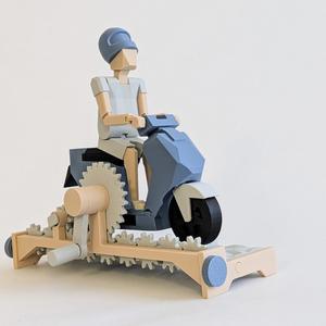 Automated rear wheel scooter