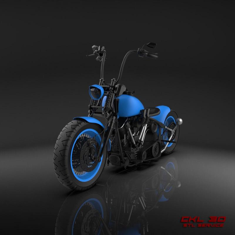 Harley Davidson Knucklehead Motorcycle STL