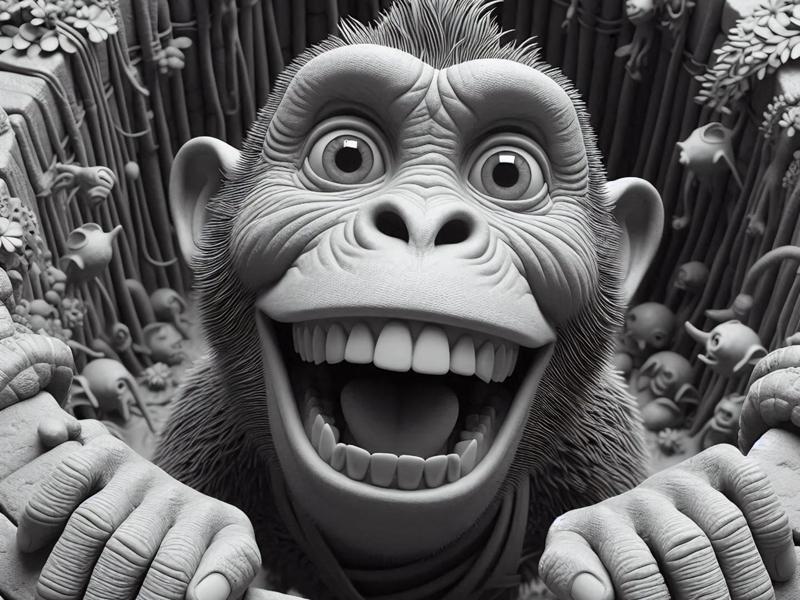 Funny Monkey HueForge