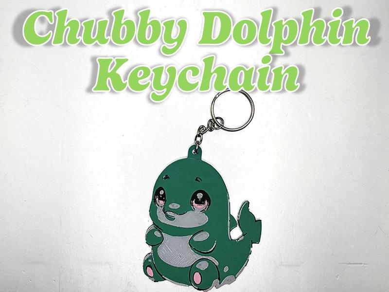 Chubby Dolphin Keychain