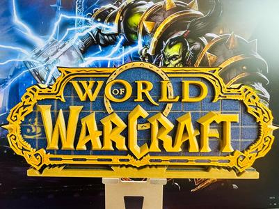 World of Warcraft Logo Display Stand