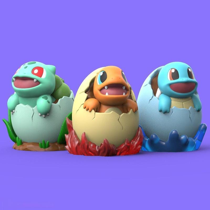 Pokemons - Bulbasaur, Charmander, Squirtle (Easter)