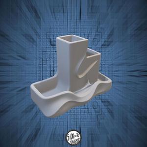 Modern Wave Pen Holder - SoliDRawinGs SG028