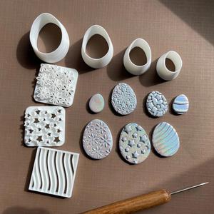 Easter egg stamp and cutter set