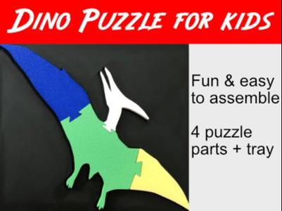 Dino Puzzle + Matching Tray Kid-Friendly Assembly