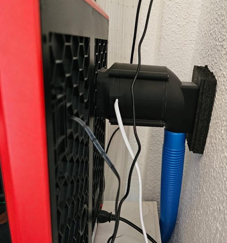 Creality K1/K1C Quiet Exaust Fan with 38mm coupler for corrugated hose