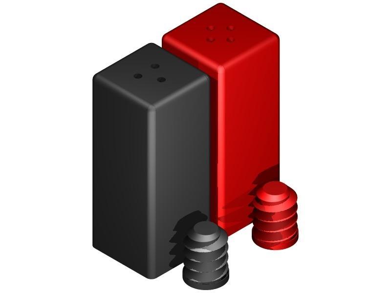 Salt & Pepper Shakers (Blank) w/ screw corks