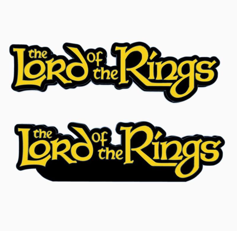 2x THE LORD OF THE RINGS 1978 Logo Display by MANIACMANCAVE3D