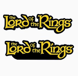 2x THE LORD OF THE RINGS 1978 Logo Display by MANIACMANCAVE3D