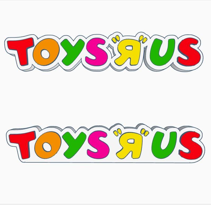 2x TOYS 'R US V2 Logo Display by MANIACMANCAVE3D