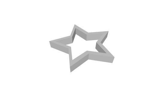 STAR COOKIE CUTTER FONDANT MOLD PRINT MODEL 3D