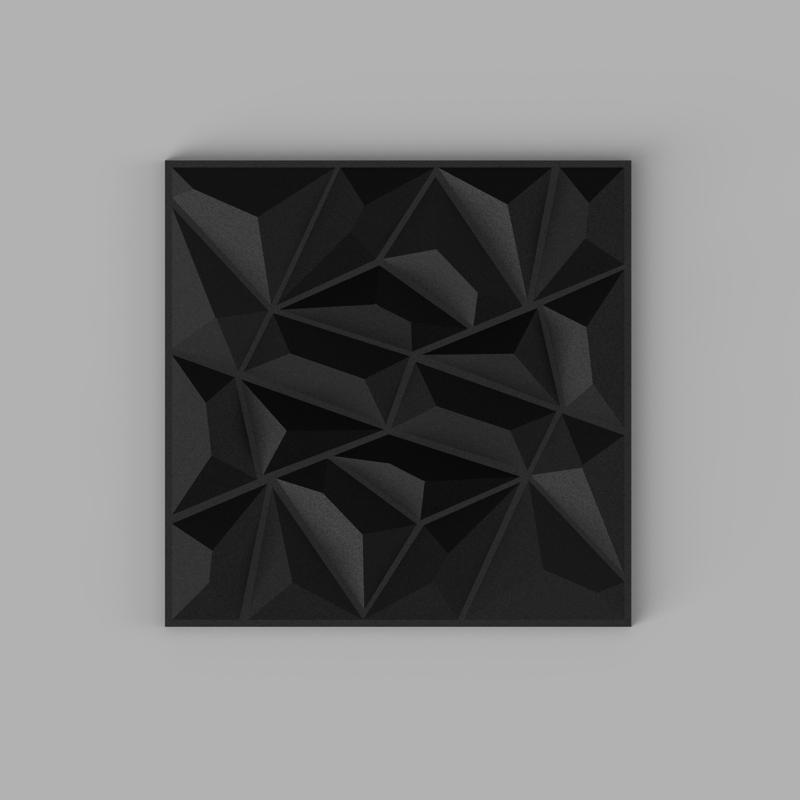 3D GEOMETRIC DIAMOND WALL PANEL