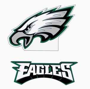 2x PHILADELPHIA EAGLES (NFL) Logo Display by MANIACMANCAVE3D