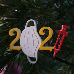 2021 Ornament - Face mask and vaccine