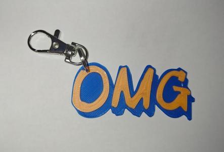OMG mets keychain bag tag