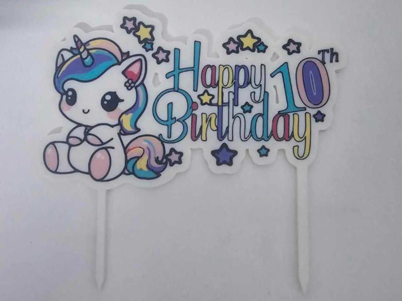 Unicorn cake topper 10th Birthday 