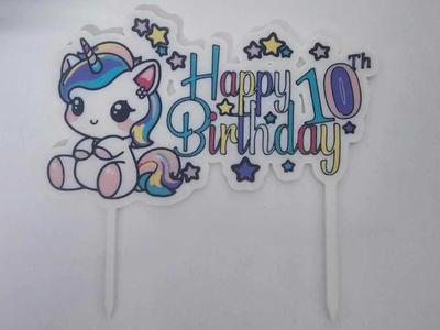 Unicorn cake topper 10th Birthday 