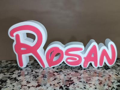 Disney Name Sign Rosan Kid Room Wall Decor 3DART