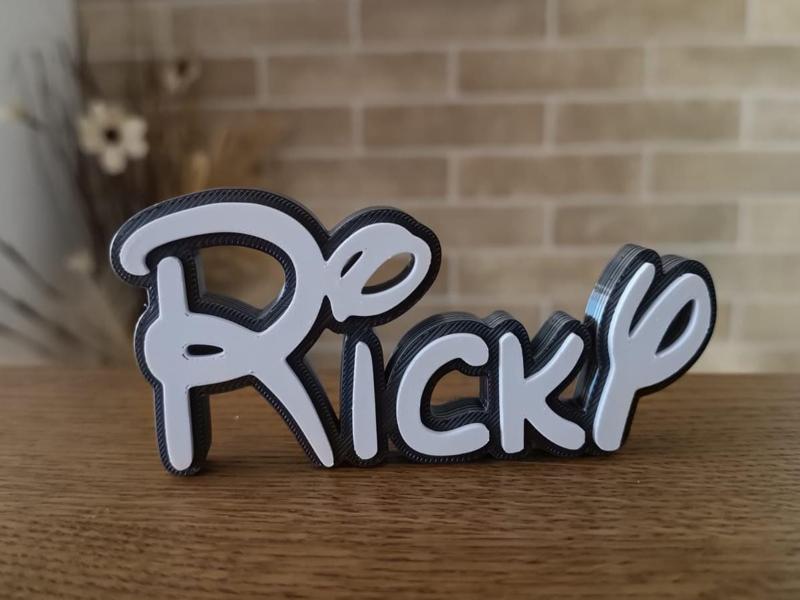 Disney Name Sign Ricky Kid Room Wall Decor Tag 