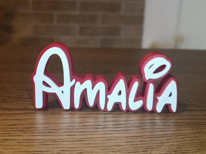 Disney Name Sign Amalia Kid Room Wall Decor Tag 