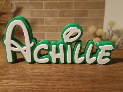 Achille Disney Name Sign Ornament Room child Birth
