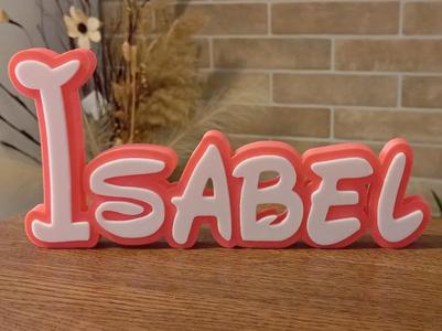 Isabel Disney Name Sign Ornament Room child Birth