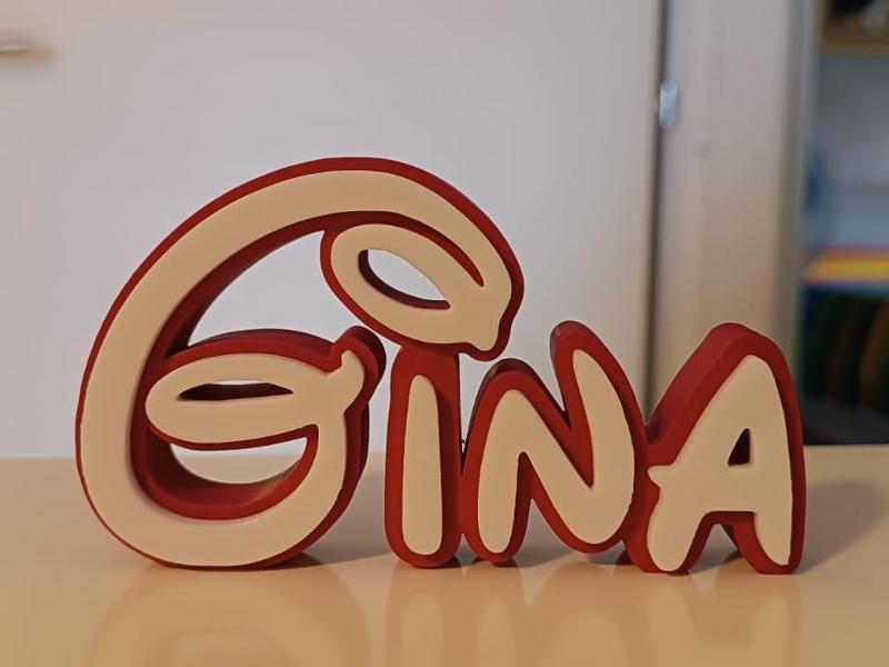 Gina Disney Name Sign Ornament Room child Birthday