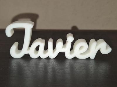 Javier Name Sign Display Decor
