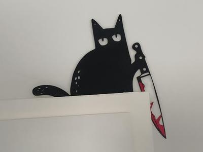 Halloween knife cat